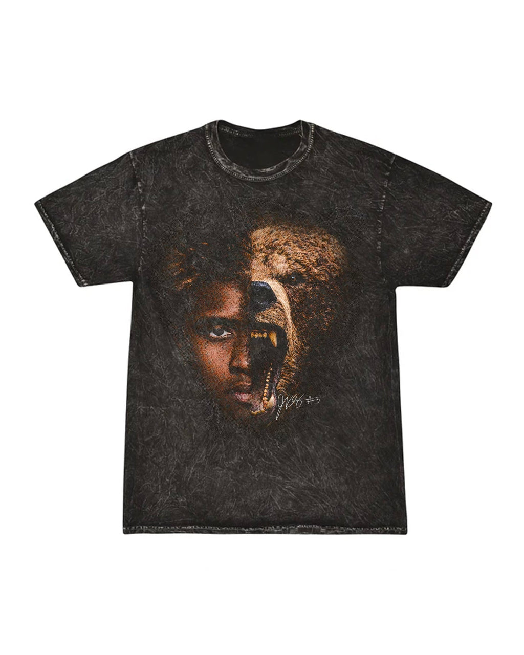 JARON BEAR TEE (MINERAL WASH BLACK)